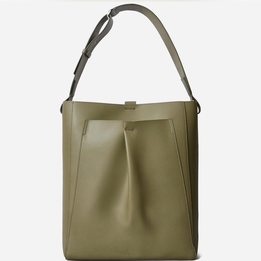 Everlane Studio Bag in Olive Green Italian Leather